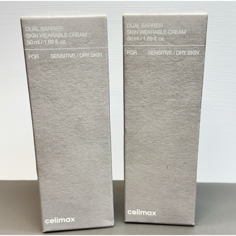 CELIMAX Dual Barrier Skin Wearable Cream, Sensitive/Dry Skin, 1.69 fl oz 2 PACK